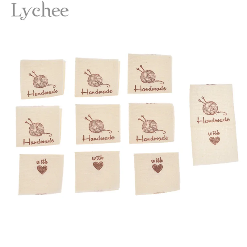 Lychee Life 200 шт. ручной работы с любовью милые моющиеся складные бирки флагом для