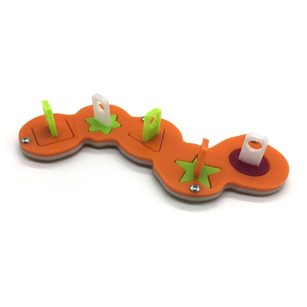 Красочная звезда акриловая птица попугай головоломка для тренировок