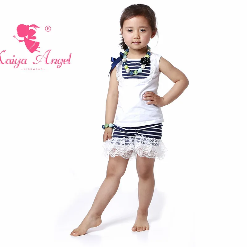 Kaiya Angel/хит продаж наряд Русалочки 4 июля Детская Хлопковая кружевная одежда
