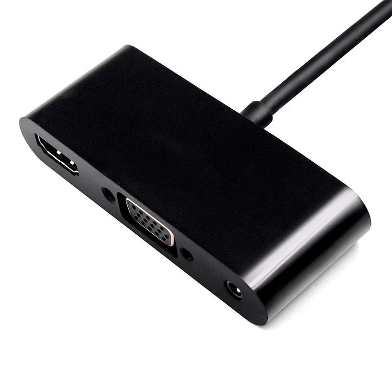 USB C Type к HDMI и VGA адаптер конвертер для MACBOOK мобильных телефонов: Huawei Mate10 Samsung S8 + NOTE