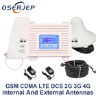 ЖК-дисплей Дисплей CDMA 850 DCS 1800 мГц Dual Band Repeater GSM 2G 3G 4G LTE телефон усилитель Сотовая связь мобильный усилитель + ПДСХР панель антенн