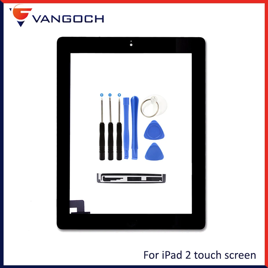Original Quality Touch Screen For iPad 2 3 4 5 air Digitizer Front Display Glass Assembly Replacement With Home Button Adhesive