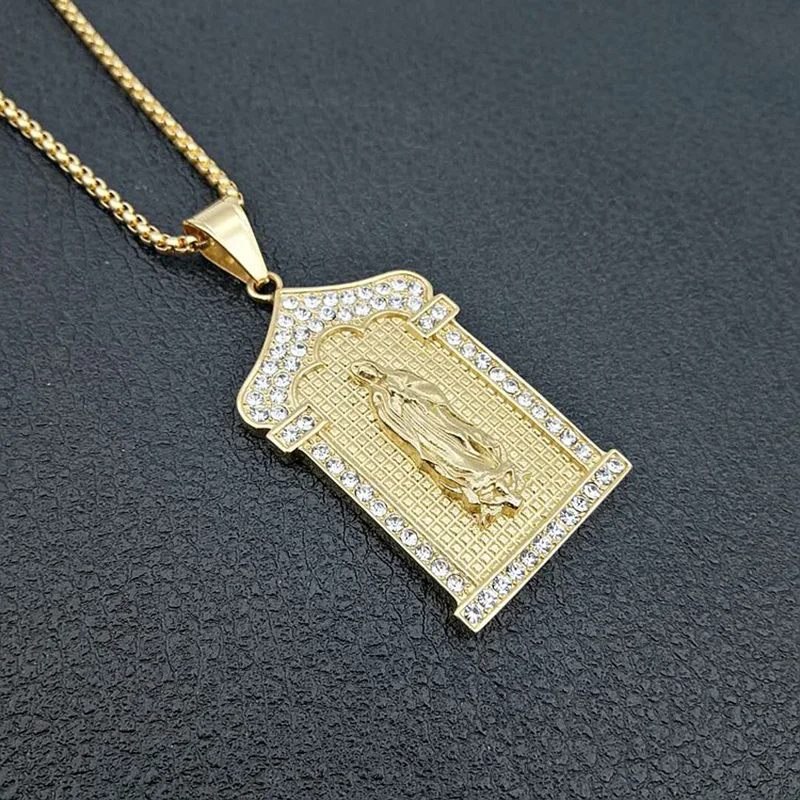 В стиле хип хоп Стразы ограненные Bling льдом золото Нержавеющая сталь