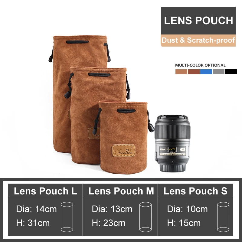 Винтажная бархатная флисовая Сумка для DSLR сумка на шнурке чехол объектива Защита