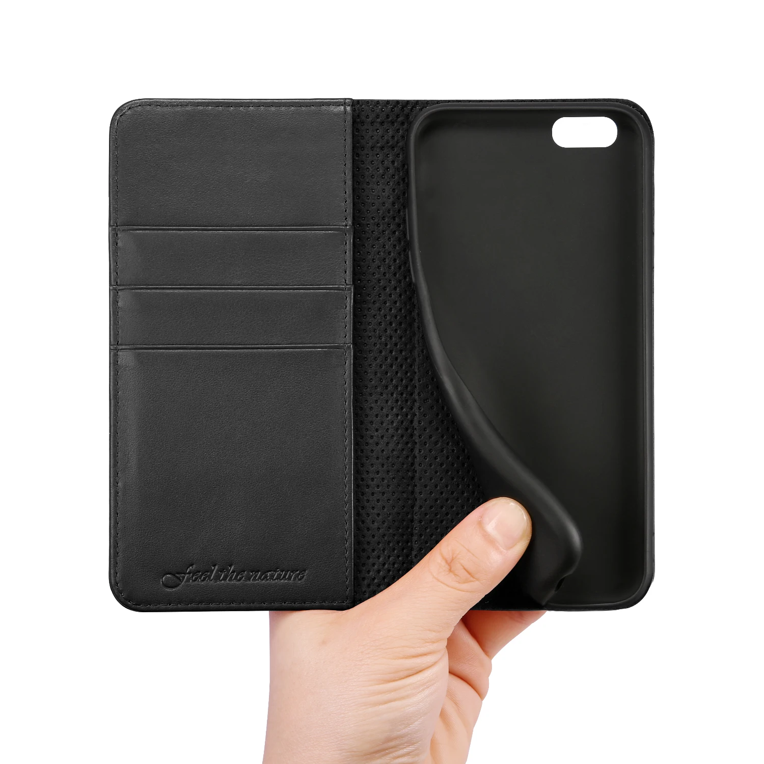 SHIELDON бумажник чехол для iPhone 6 Plus/6 S Plus с 【натуральной кожей id отделением карты