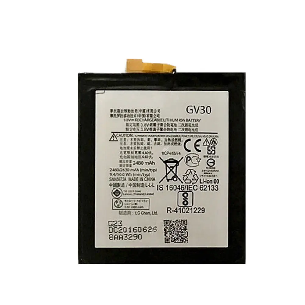100% Оригинальный аккумулятор 2630 мАч GV30 для Motorola Moto Z XT1650 05 SNN5972A 01 03|Аккумуляторы