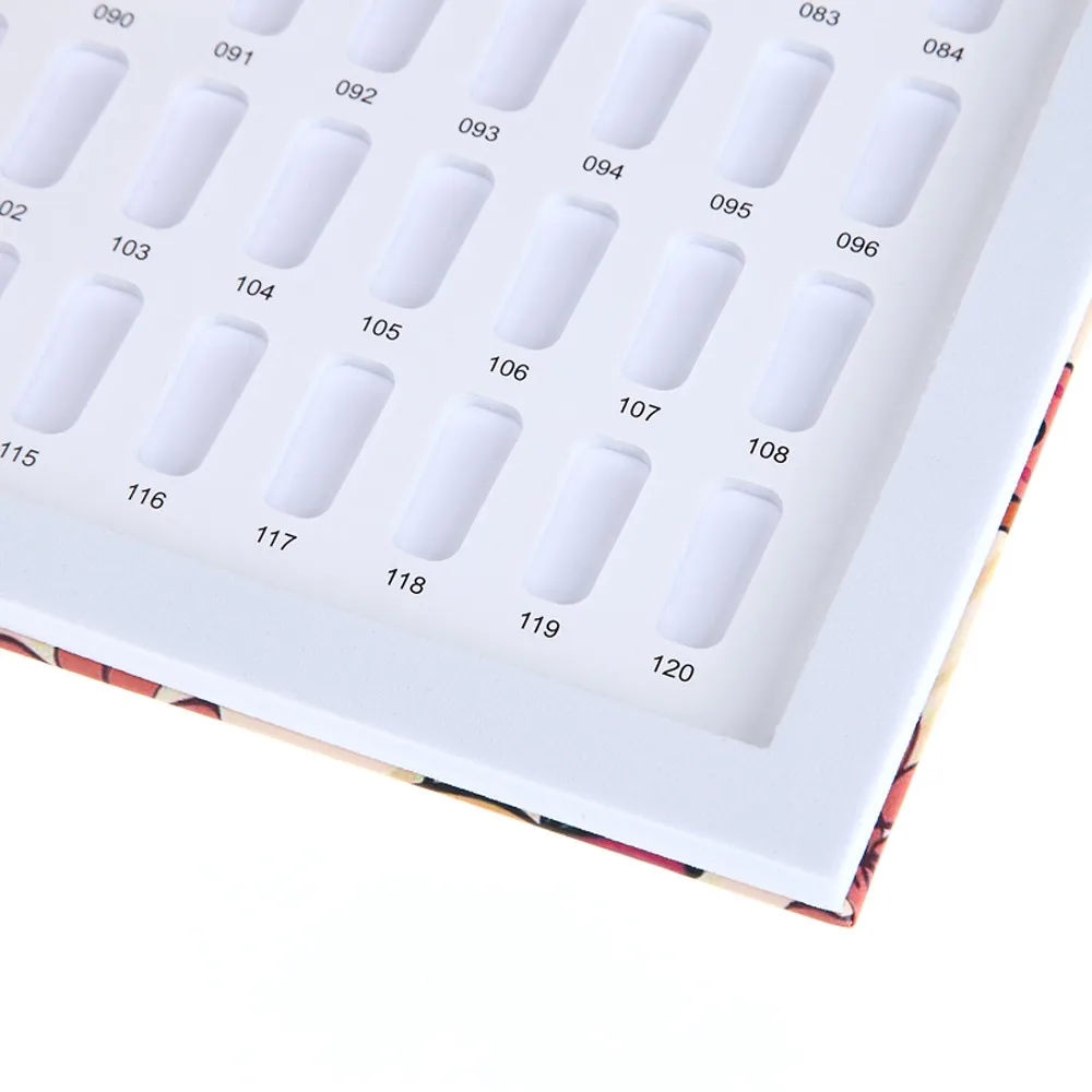 120 Color Model Nail Gel Polish Color Display Box Book Dedicated White Nail Gel Polish Display Card Chart with Tips 10