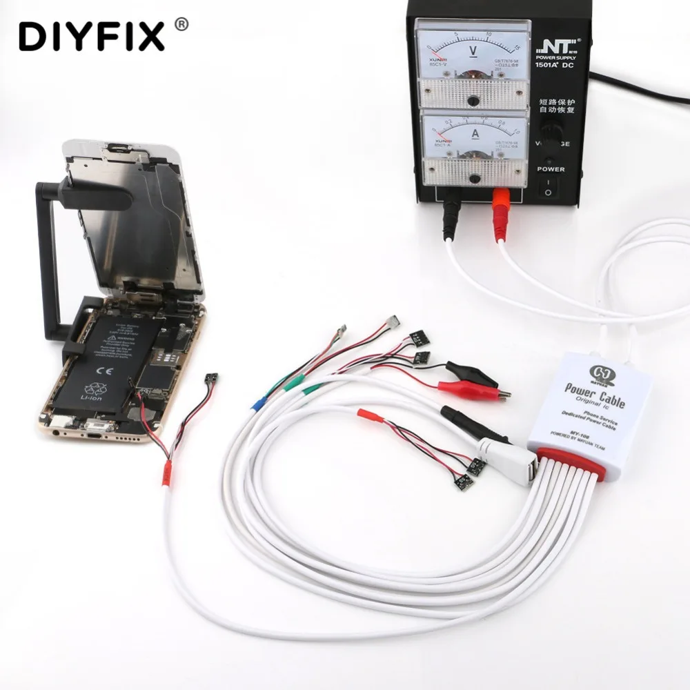 DIYFIX DC кабель питания для телефона выделенный Тестовый Кабель iPhone 4 4s 5 5s 6 6s 7 8 Plus XS XR