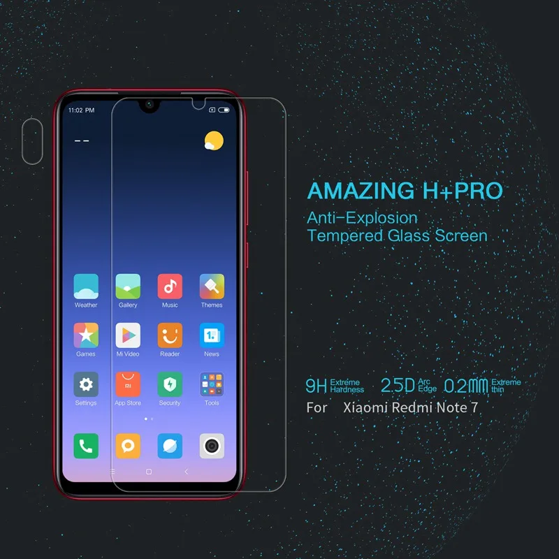 Для Xiaomi redmi note 7 Защитное стекло для экрана 0 2 мм закаленное профессиональная