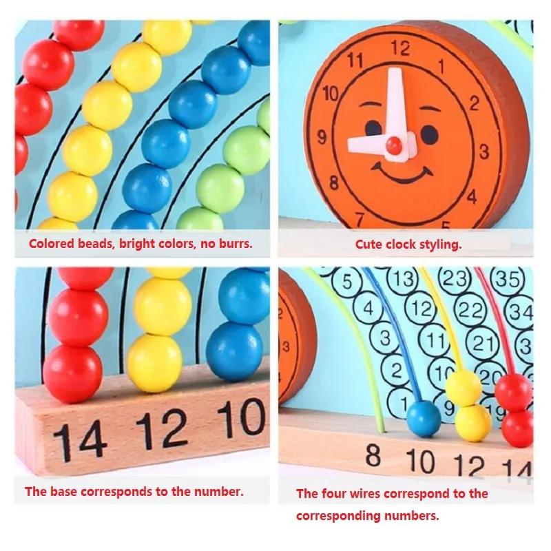 Монтессори Дети Math Игрушки Радуга Дизайн Вокруг Бусины Игрушка Детские