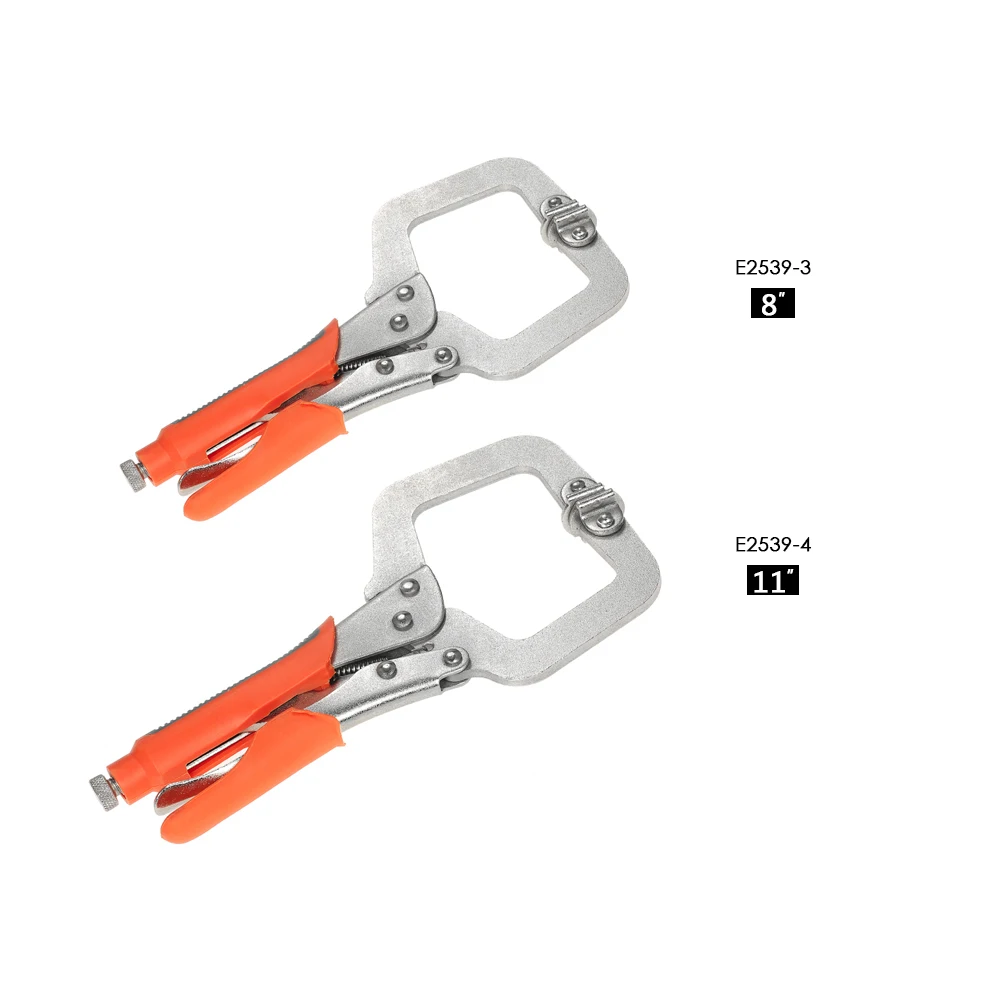 Locking Pliers Hand Tool 11&quot C-Clamp with Rubber Grip Quick Release Clamp multitool |