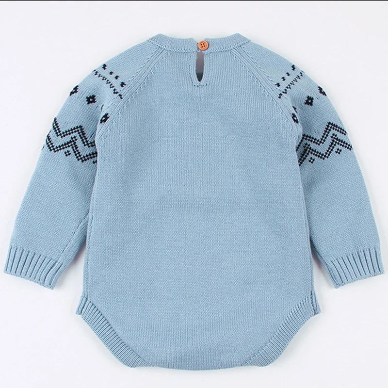 Вязаные комбинезоны зимний комбинезон для маленьких мальчиков и девочек