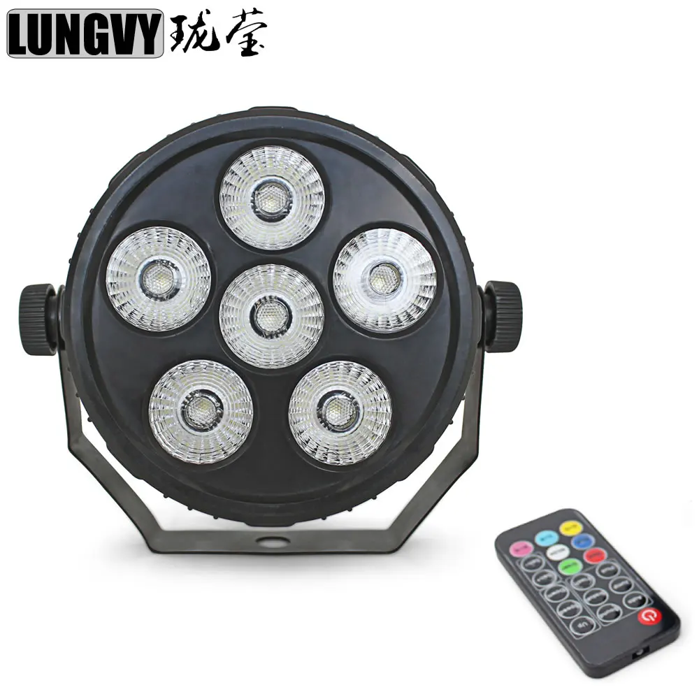 Бесплатная доставка Новый мини пластиковый тонкий Led Par 6X6W RGBW 4 в 1 Светодиодные