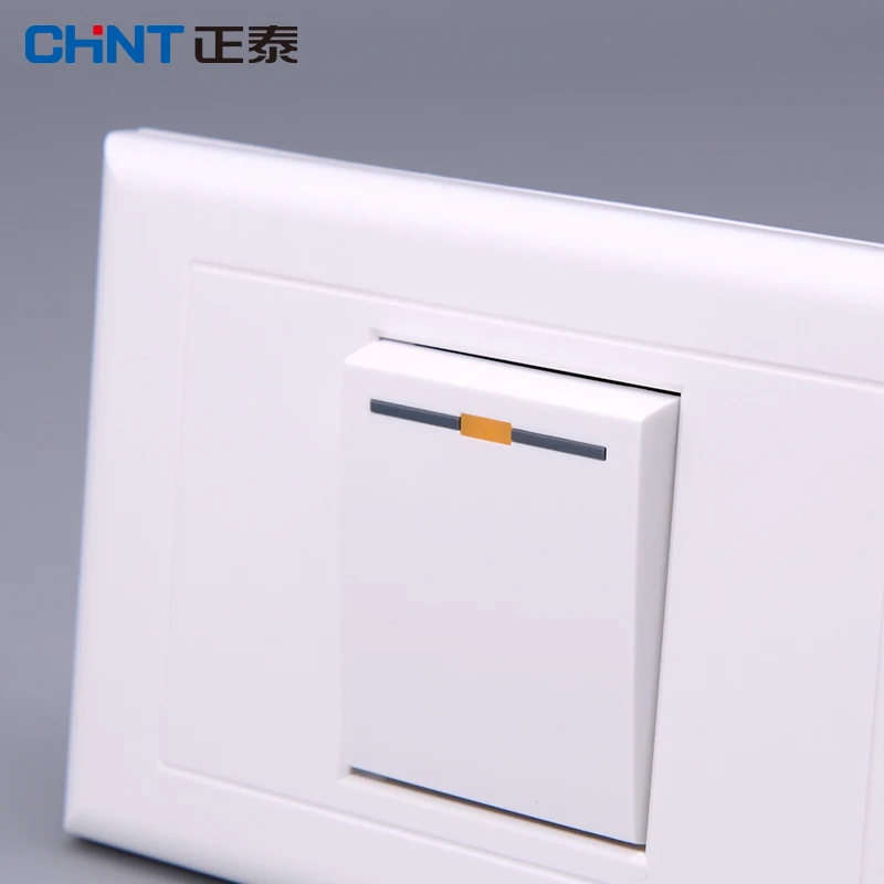 Настенный выключатель CHINT типа 118 розетка NEW5G одноклавишная двухсторонняя панель