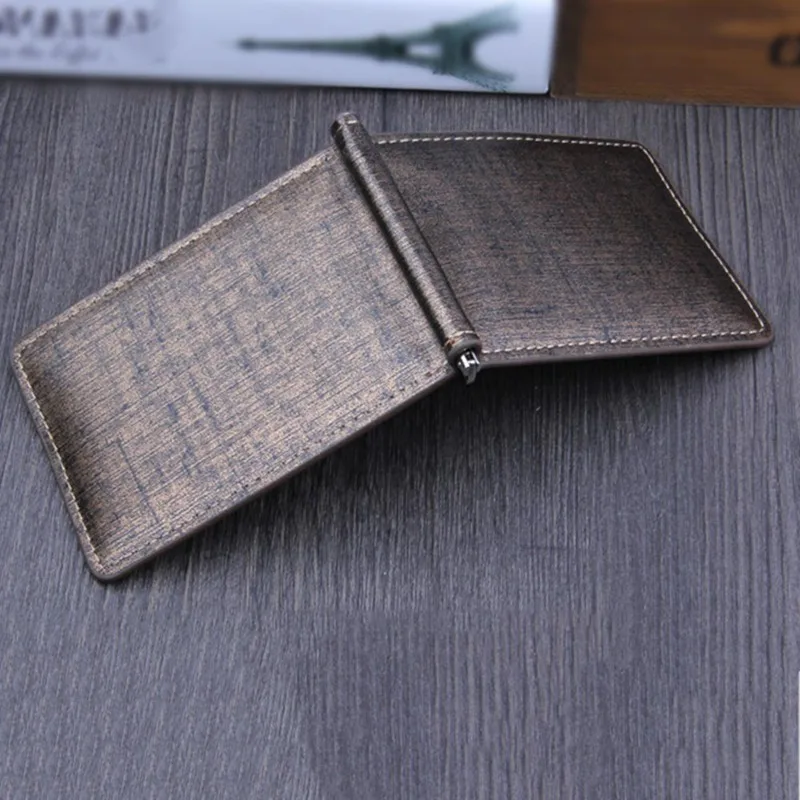 Модный кошелек унисекс зажимы для денег черный коричневый высокое качество