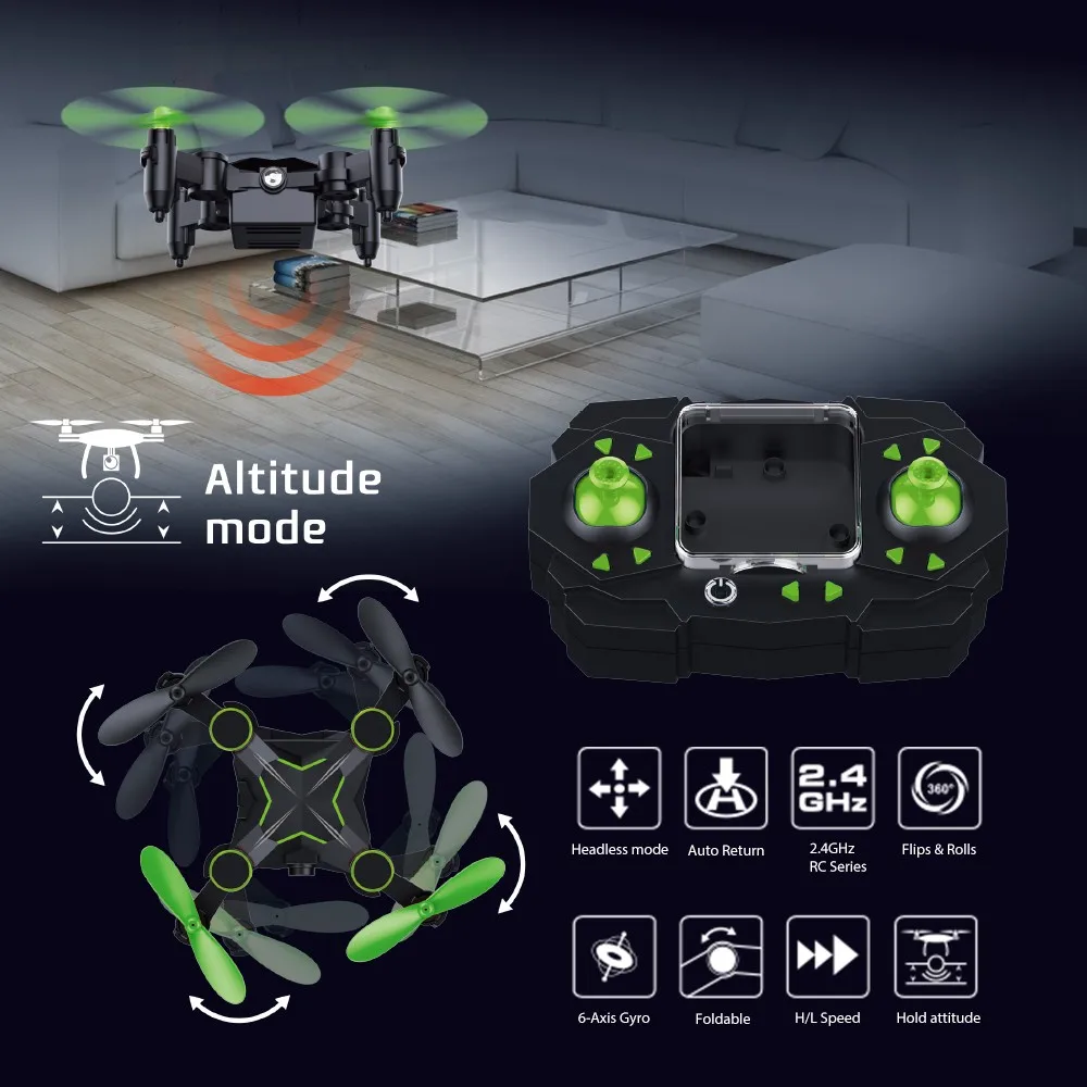 GizmoVine дроны 2 4 ГГц 4CH 6 оси гироскопа высота Удержание Безголовый 3D Rolling Mini Складной