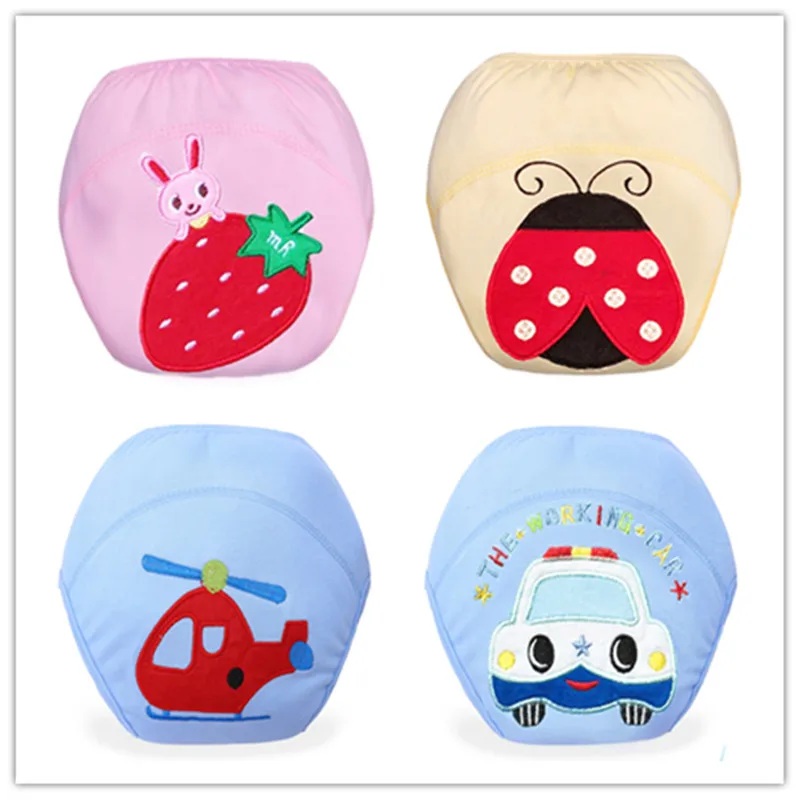 HOT 2016 NEW 1Pcs Cute Baby Cotton Training Pants Reusable Diapers Cloth Diaper Washable Infants Nappies ED251WD | Мать и ребенок