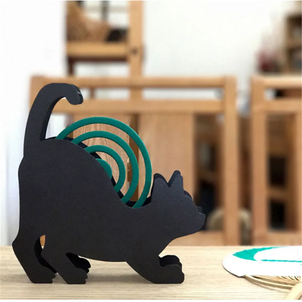 

Rustic Countryside Style Industrial Handmade Insect Repellent Fleshy Incense Coil Burner Holder Garden Gardening Fireproof Gray