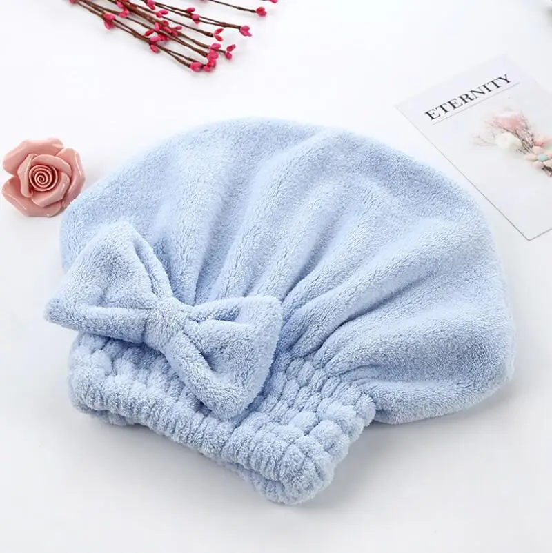 Коралловое бархатное полотенце для сухих волос супер впитывающая шапочка душа