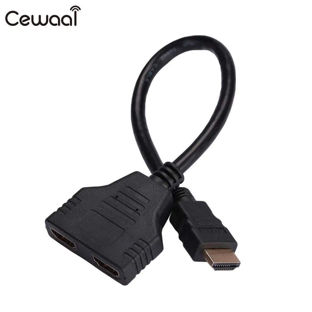 1080P HDMI Мужской 2 Женский сплиттер аудио кабель адаптер конвертер 30 см