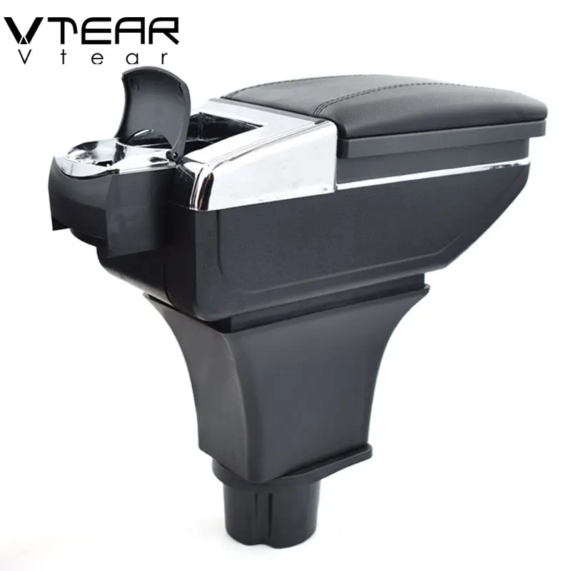 Vtear для Smart fortwo forfour, аксессуары, подлокотник, коробка, Кожаная подставка для рук, поворотная центральная консоль, автомобильный стиль, украшение интерьера