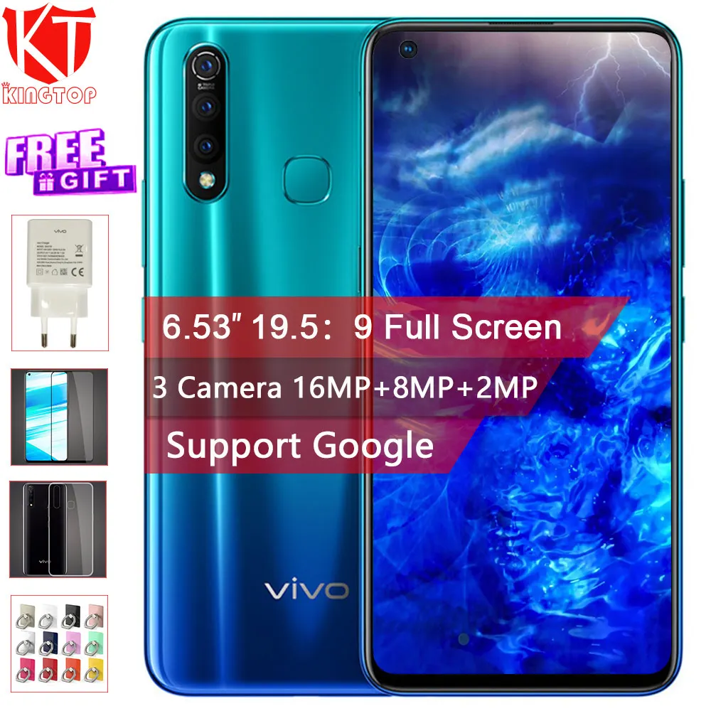 Оригинальный vivo Z5x мобильный телефон 5000 мАч 6 53 &quot4G 64G Snapdragon 710 Восьмиядерный 16 МП