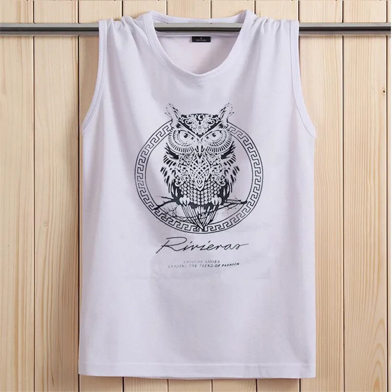 Мужская хлопковая майка с круглым вырезом без рукавов|mens cotton singlet|brand singletcotton singlet |