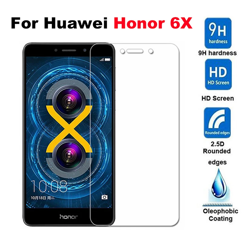 9H защита экрана 2.5D Закаленное стекло для Huawei Honor 6x взрывозащищенное защитное