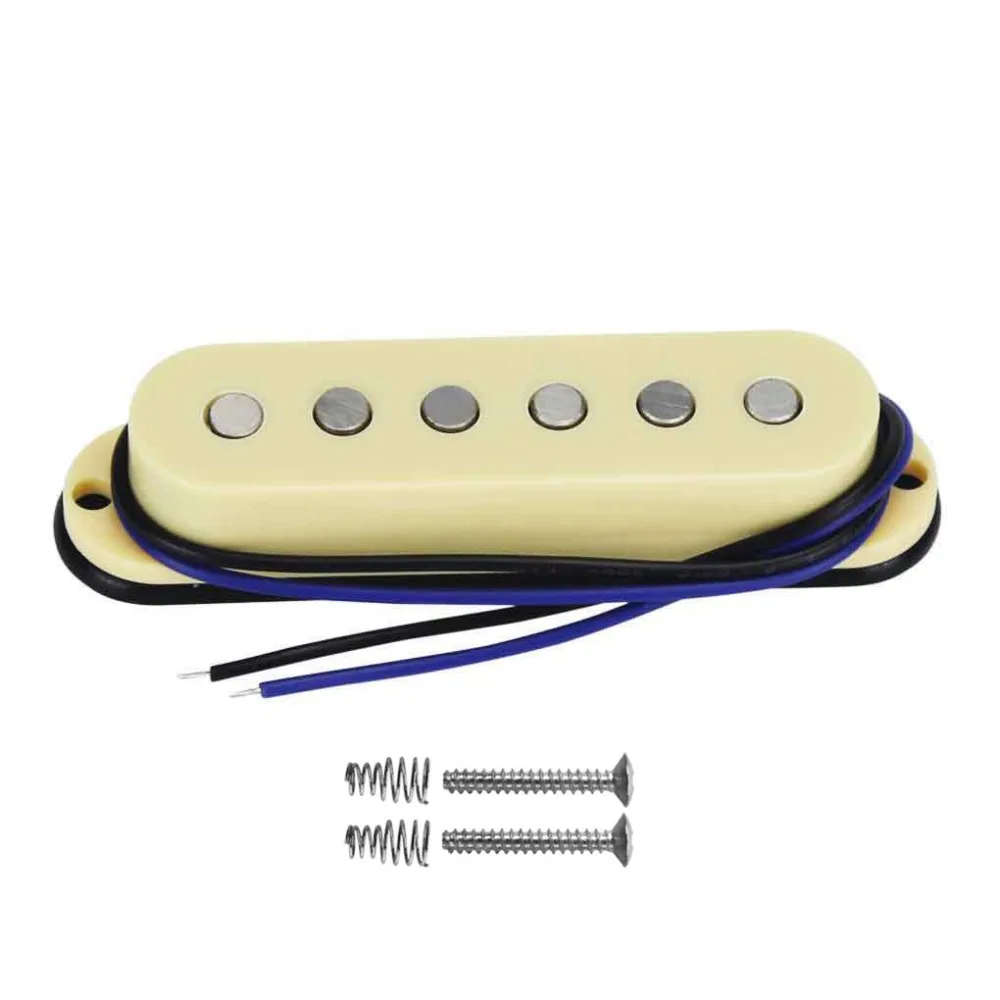 FLEOR одна катушка пикап средняя электрогитара Alnico 5 желтый для гитара FD Strat