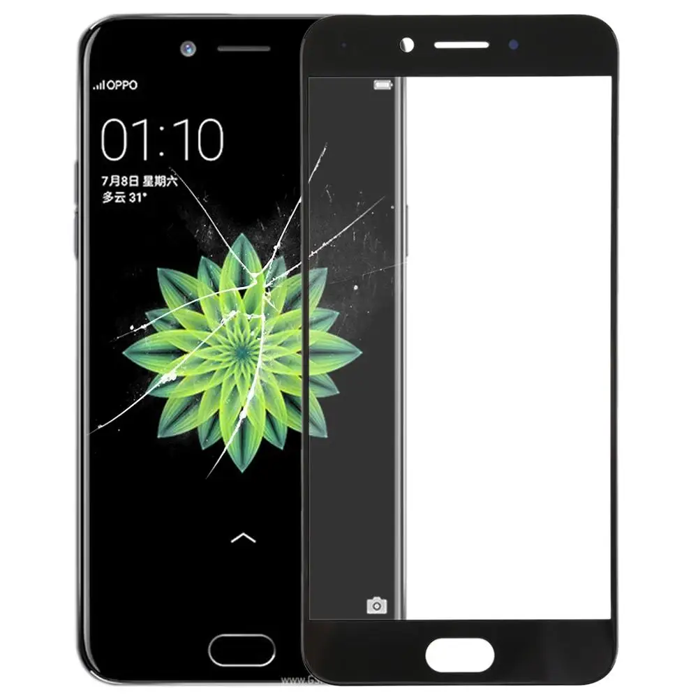 Внешнее стекло для ремонта крышки объектива OPPO A77 F9 A5 A3 A1 ЖК-стекло черного/белого