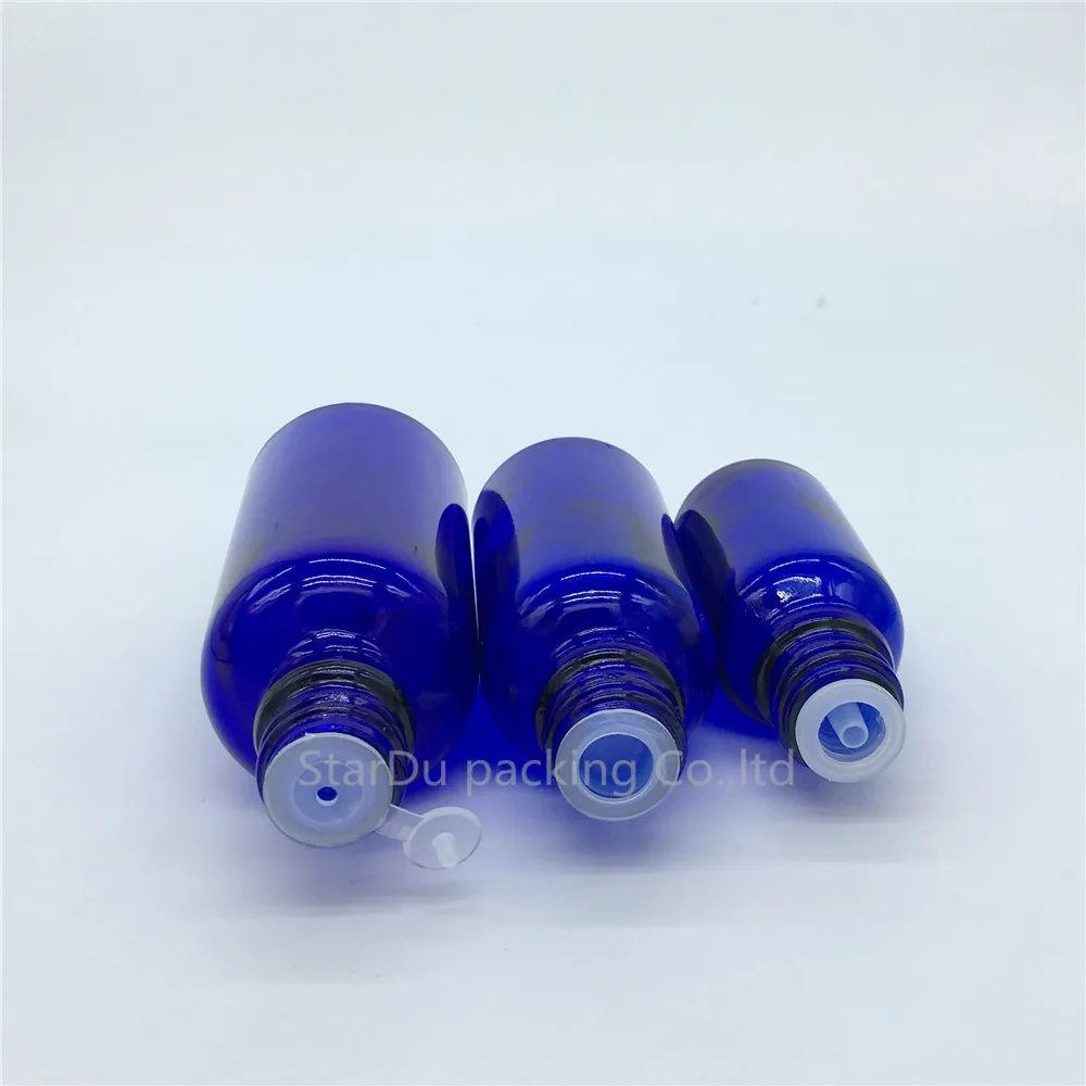 5ml 10ml 15ml 20ml 30ML 50ml 100ml Blue Glass Bottle Vials Essential Oil With Gold Screw Cap Perfume Bottles 100pcs | Красота и