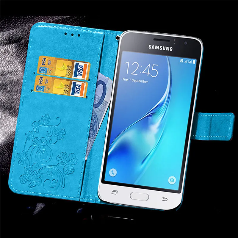 Чехол для Samsung Galaxy J1 2016 мягкий силиконовый и Роскошный кожаный флип чехол J 1 6 Mini