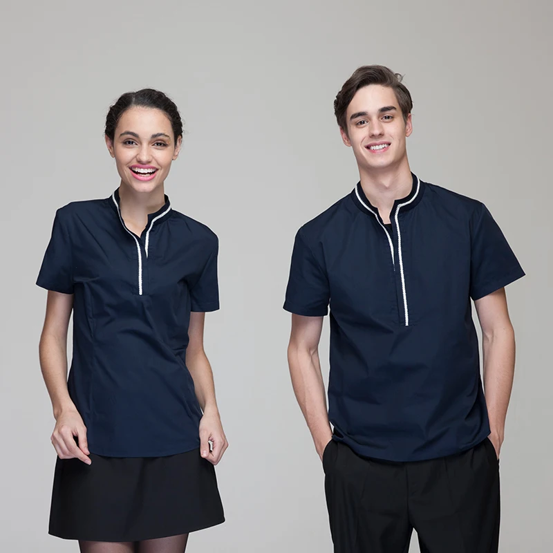 Checkedout форма офицантки женский Футболка с короткими рукавами|hotel restaurant uniforms|uniform