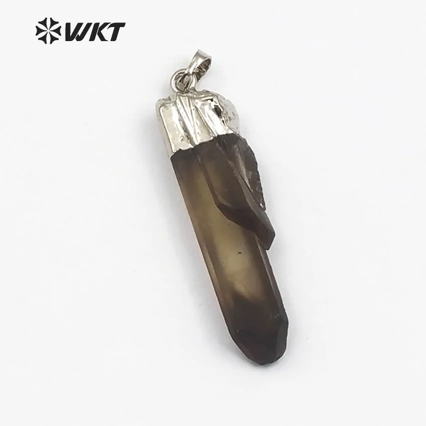 WT-P740 WKT новые модели Мода с дымчатыми камнями Кулон хорошее качество Радужный кулон в форме камня с золотой/серебряной отделкой сверху