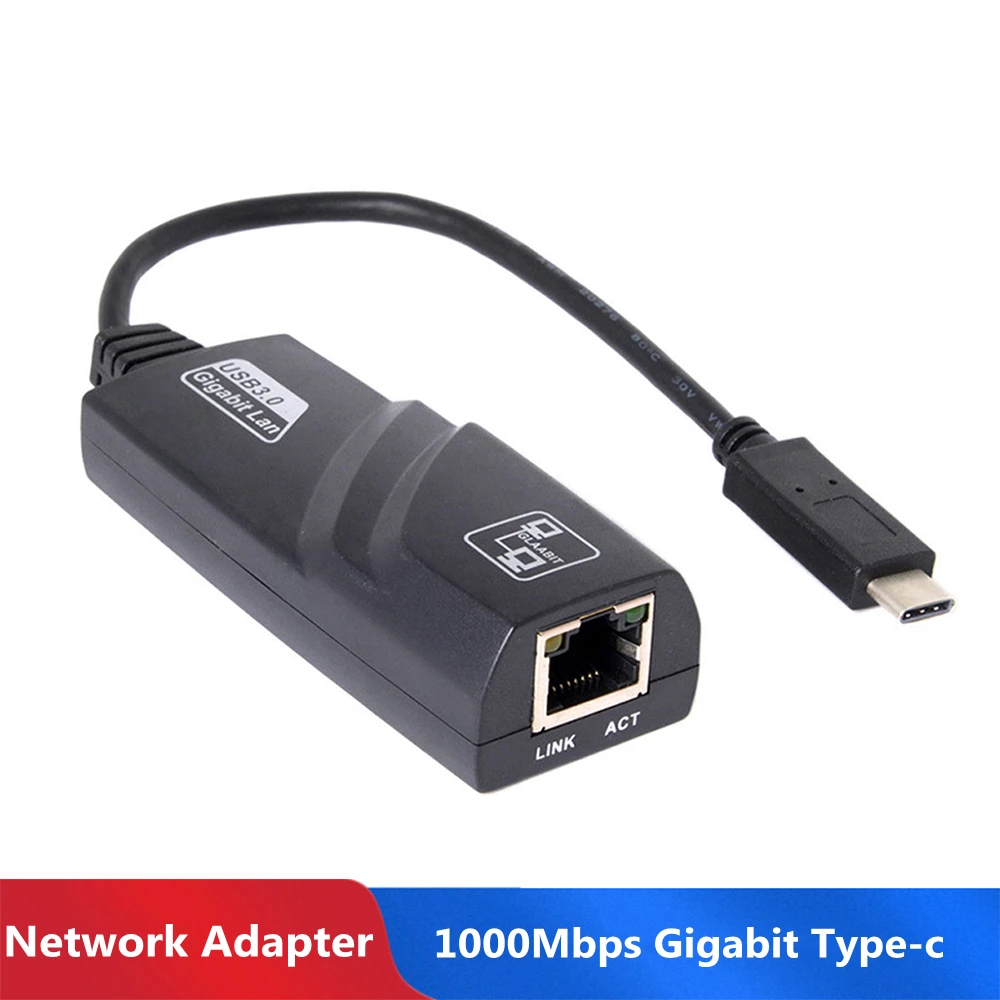 Сетевой Кабель-адаптер локальной сети Мбит/с Тип c адаптер RJ45 Gigabit Ethernet Type-C