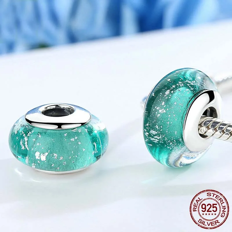 Браслет и ожерелье из муранского стекла Ариэля 2 шт./лот стерлингового серебра 925