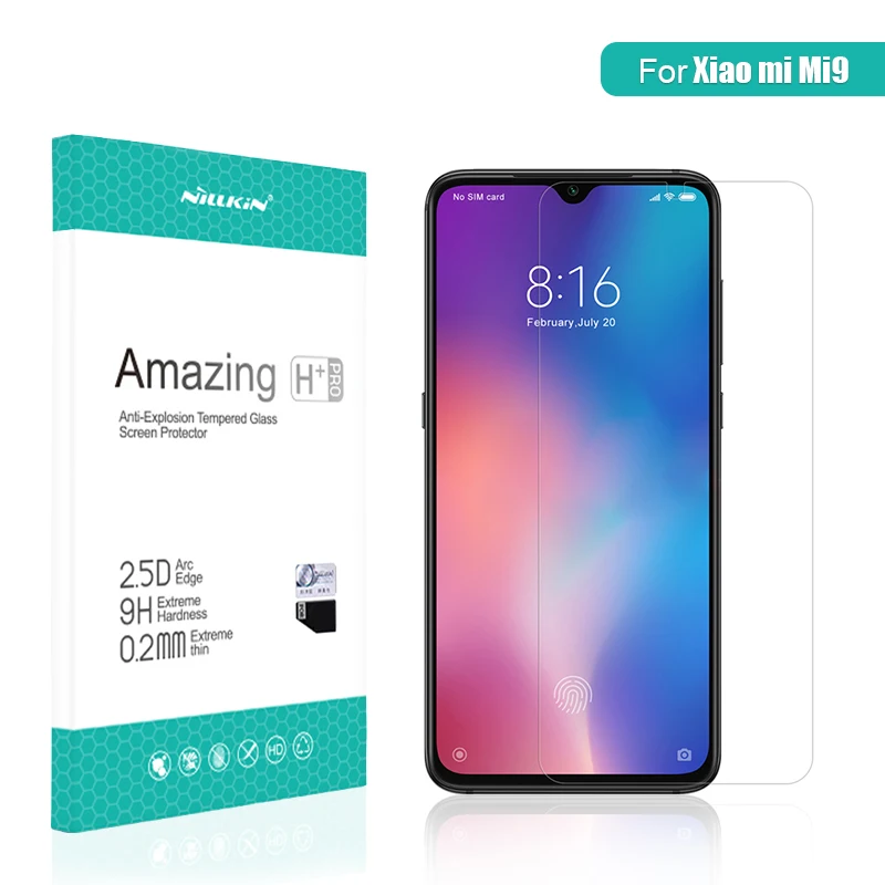 

Защитная пленка на экран Nillkin Amazing H/H+Pro/CP/XD для Xiaomi Mi 9, 6.39 '', закаленное стекло 9H