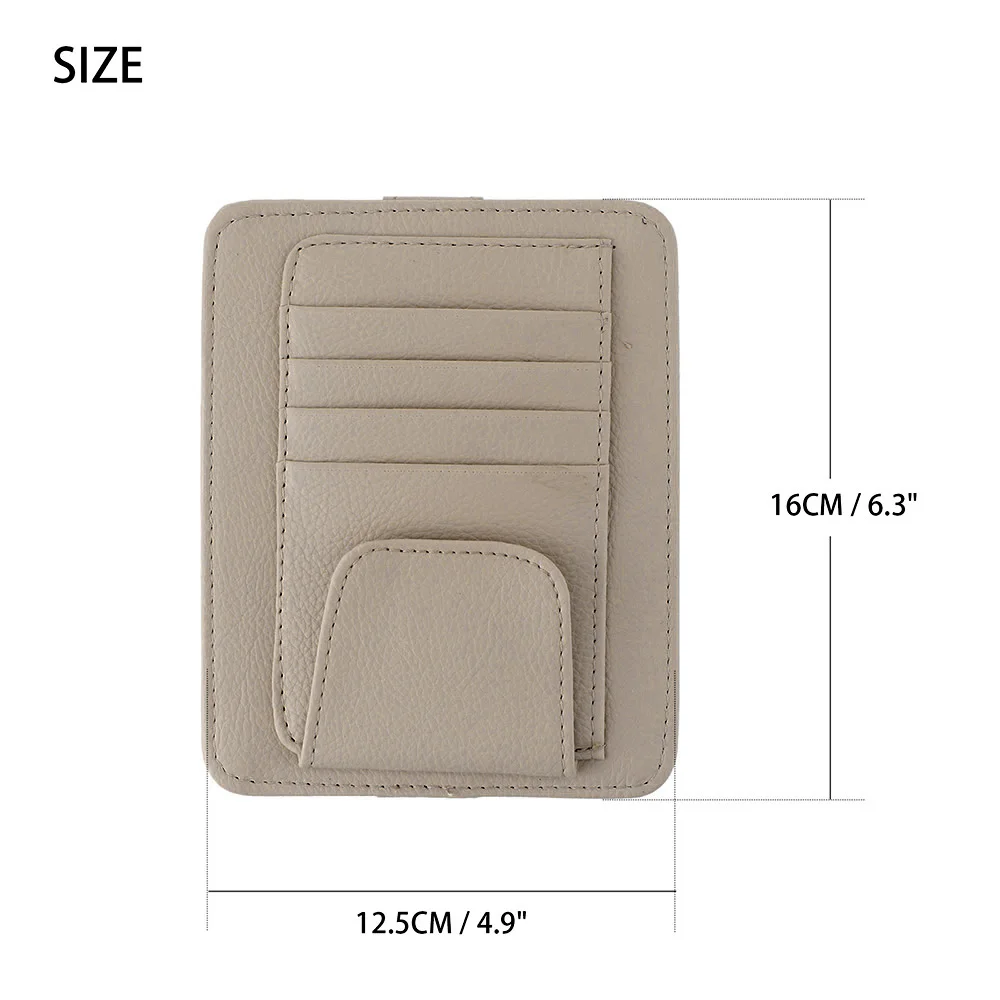 Автомобильный органайзер для козырька держатель чехол из искусственной кожи