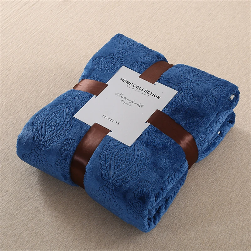 Одеяло перламутровое одеяло теплые одеяла синий узор весна и осень супер теплый