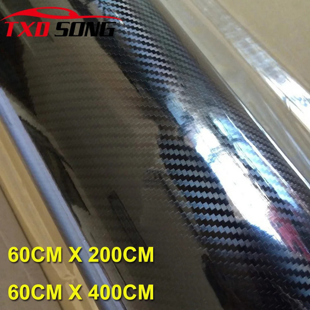 

60cm*200cm/Roll Super quality Ultra Gloss 5D Carbon Fiber Vinyl Wrap 4D Texture Super Glossy 5D Carbon Film