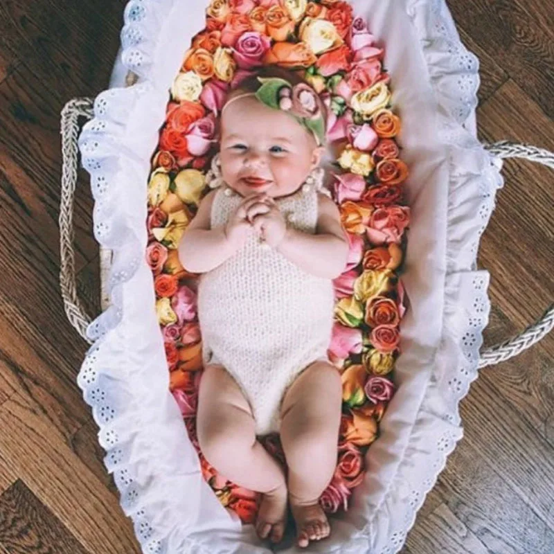 Вязаный комбинезон для новорожденных Детский фотосессии принцессы маленьких