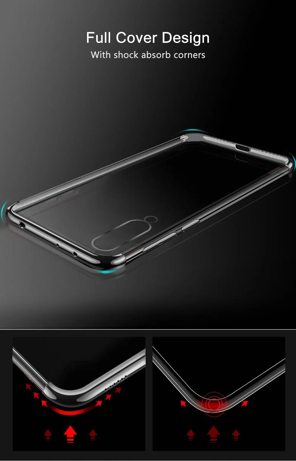 Чехол Raugee для Xiaomi mi 9 Lite, роскошный бампер, прозрачный мягкий чехол из ТПУ для Xiao mi CC9 Global mi A3 mi 9 Pro 5G, чехол