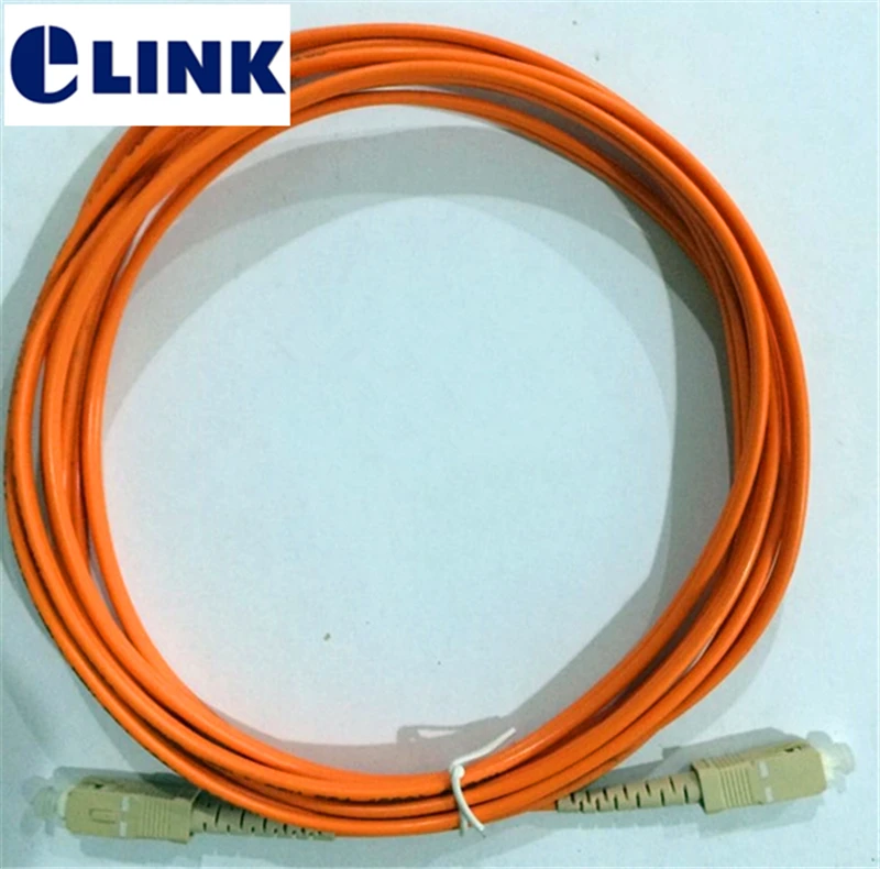 20pcs SC to SC fiber patchcords 3.0mm Multimode Simplex 62.5/125um optical fibre jumper UPC 1 2 3 5 7 10 Mtr Free shipping ELINK
