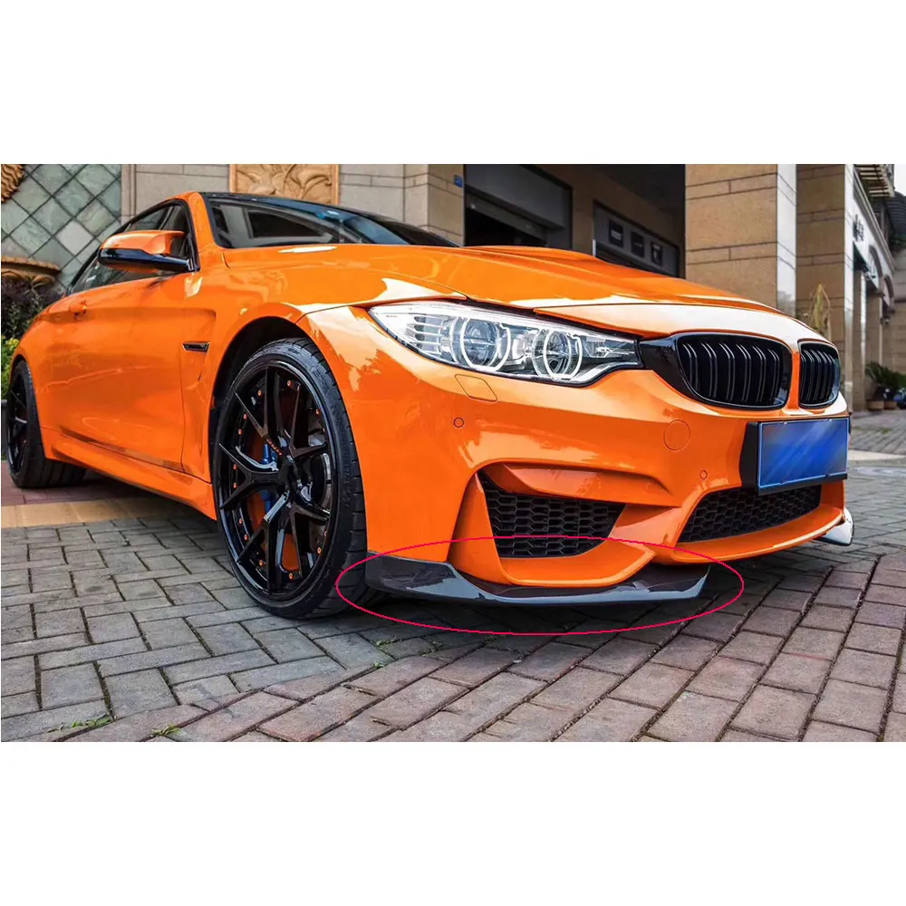 Углеродное волокно Передние Губы разветвители Canards закрылки фартуки для BMW 3