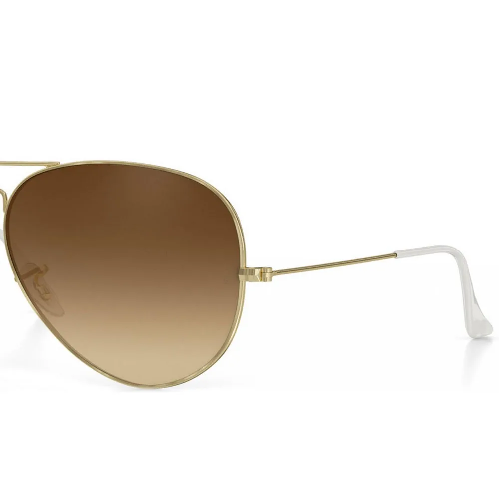 

VIAHDA Brand 2020 Pilot sunglasses women Men Gradient Glass lens 58mm lunette designer retro glasses