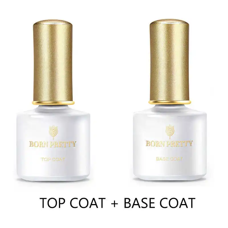 Coat Gel Set BORN PRETTY UV Гель-лак для ногтей полоса металлическая проволока линия набор золотой серебряный ноготь художественный лак зеркальный УФ-гель 3D дизайн ногтей украшения - Цвет: Coat Gel Set