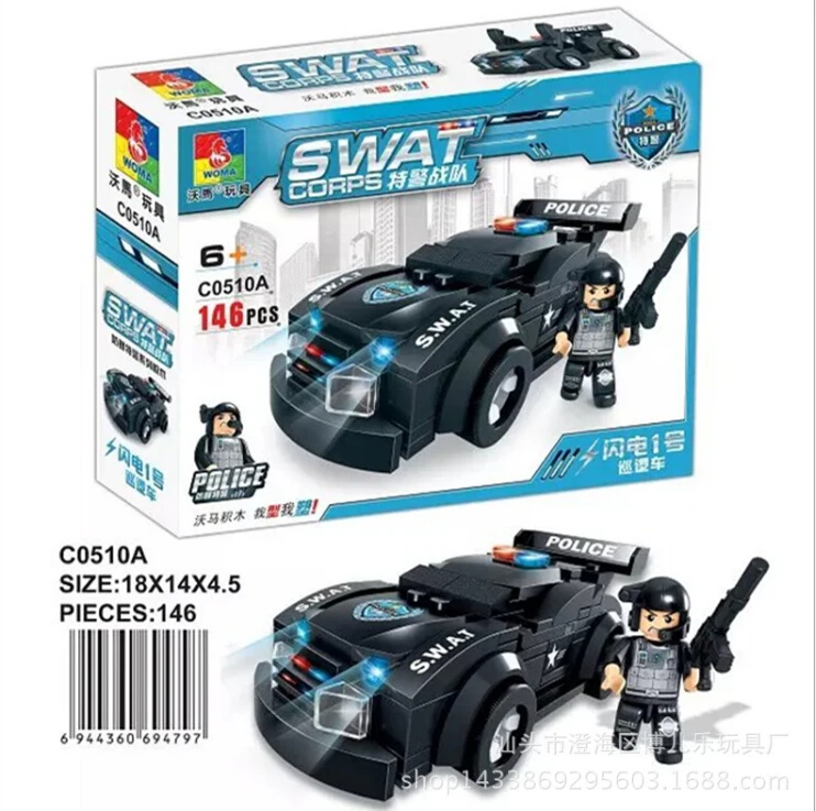 Новинка 2017 года Рождество город SWAT корпус патрульная машина Военная Униформа