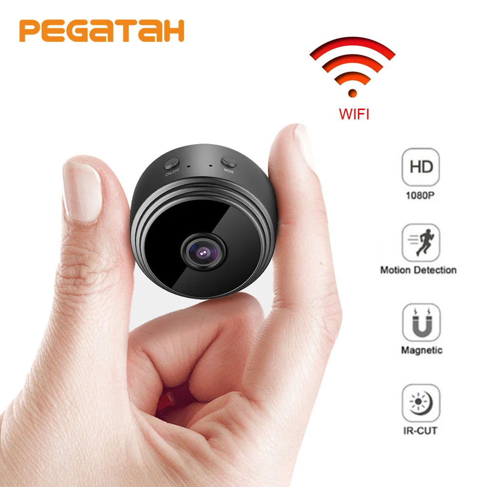 Новая беспроводная мини-камера 1080P WIFI P2P поддержка движения Detectio Max 128G Micro TF карта