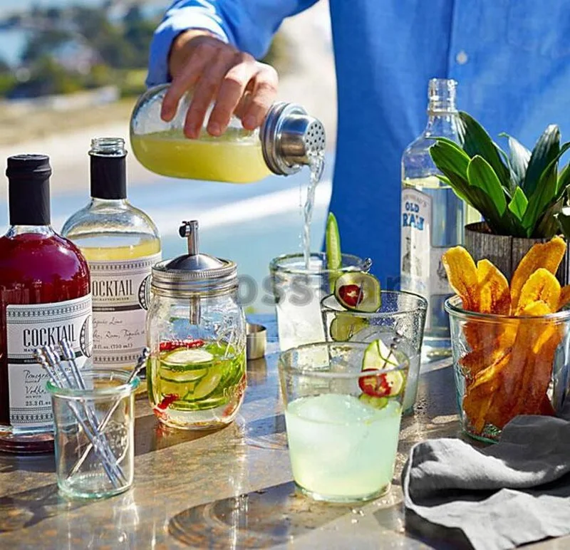 Стеклянный коктейльный набор Bartender martini бутылка для коктейлей из трех предметов |