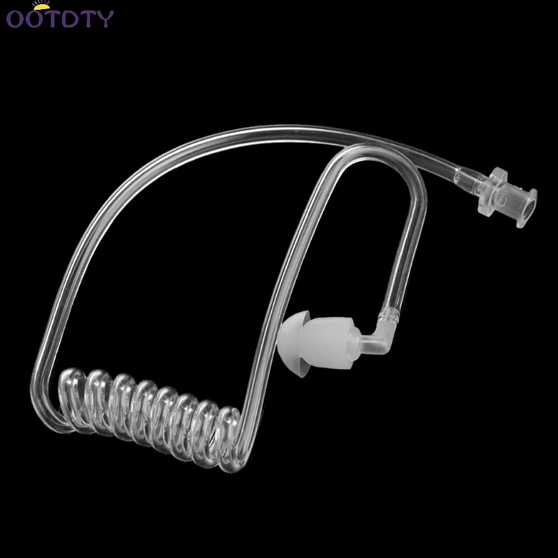 Transparent Coil Acoustic Air Tube Earplug Replacement For Radio Earpiece Headset | Электроника
